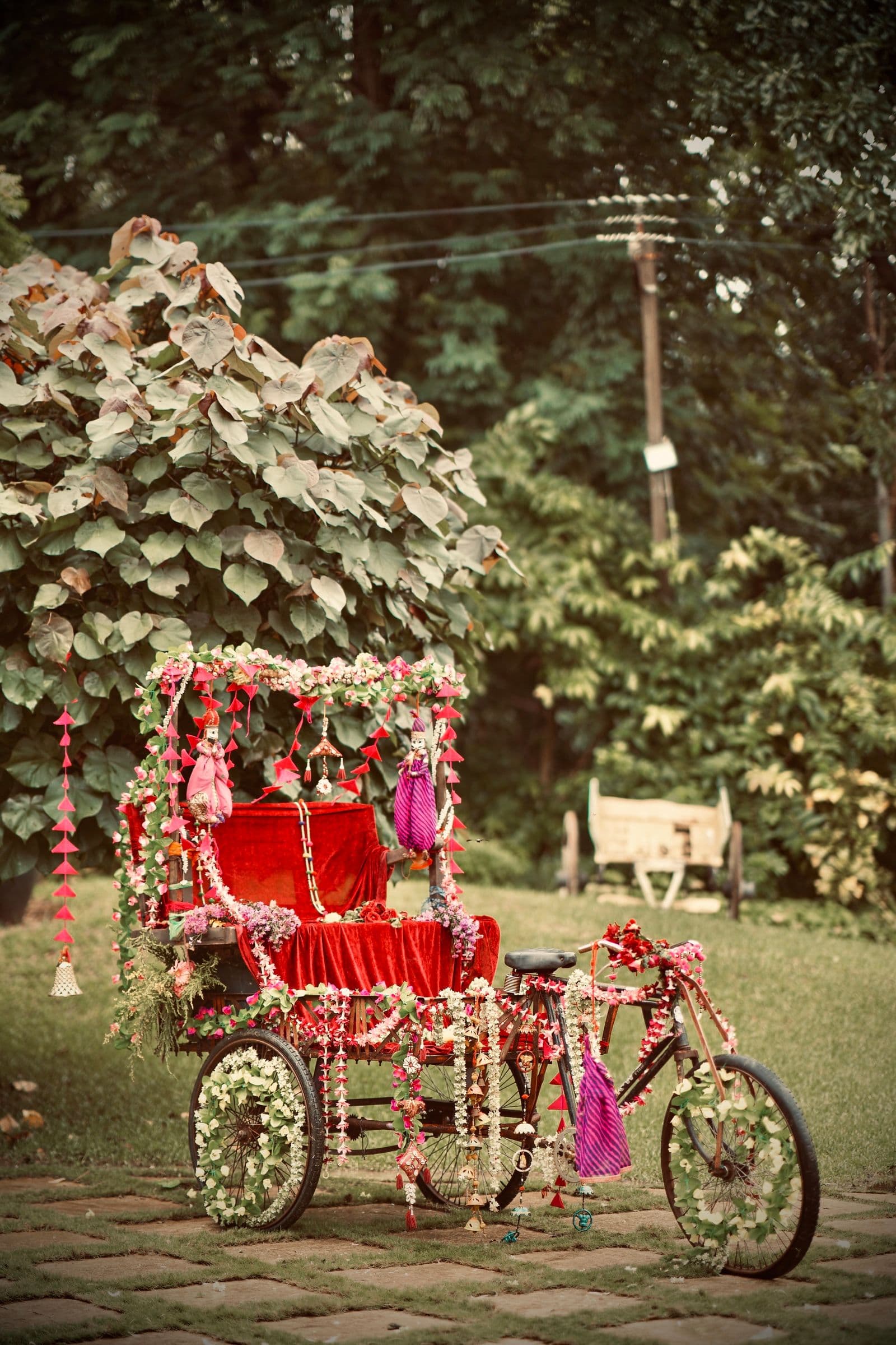Decorated car at the compound gate